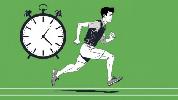 Vintage track athlete running past clock, All-Time Track and Field Rankings