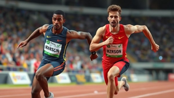 Noah Lyles 100 meter victory analysis dynamic race scene.