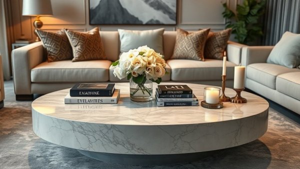 Luxury Coffee Table Decor Ideas 2026 in a stylish living room setting.