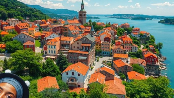 Hidden Gems to Live or Retire Abroad with scenic European town and river.