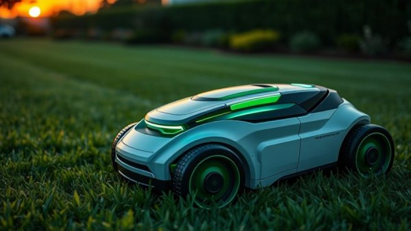 Smart lawn mower for affordable smart home upgrades in Charlotte NC.