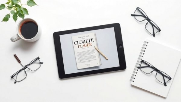 Minimalistic workspace with tablet and coffee, promoting potassium health benefits.
