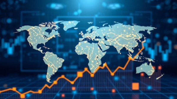 Expat Financial Update 2026: Futuristic financial trends and world map.