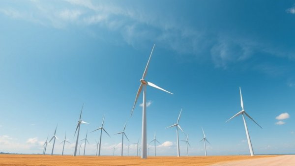 Expansive wind turbines in an open field, illustrating ESG investment trends.