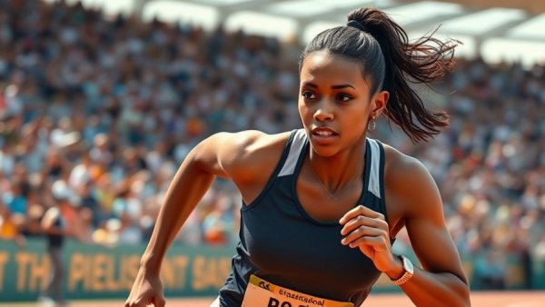 LA Track Fest athlete competing with focus and determination.