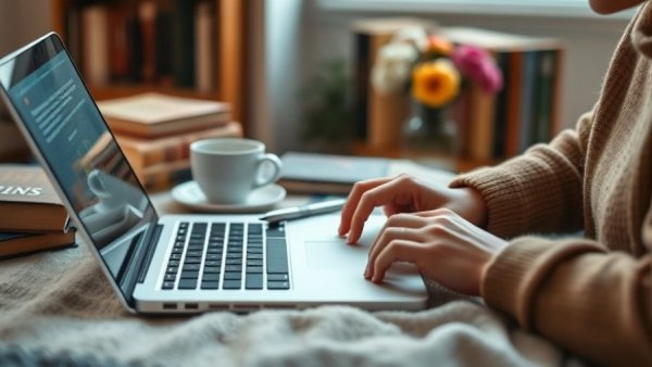 Remote work setting with laptop, notepad, and coffee, Dubai Digital Nomad Visa.