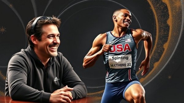 Michael Norman recovery journey podcast cover with hosts and sprinter.