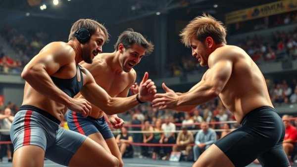 Maximus Brady wrestling in a competitive match