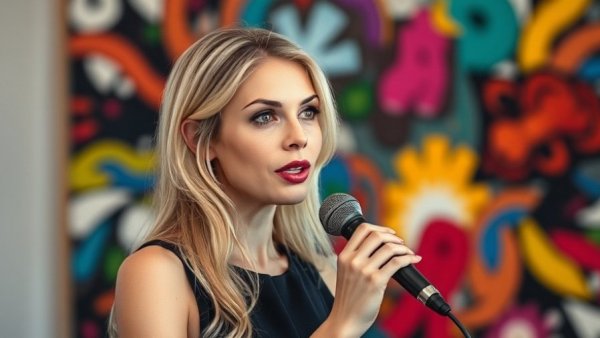 Woman discussing potential countries for moving to Europe in 2026, indoor setting.
