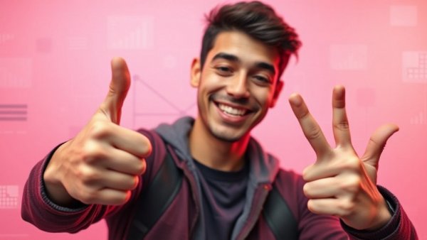 Home Assistant 2026.6: Enthusiastic young man, thumbs up gesture, tech background.