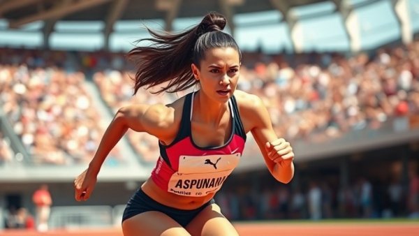 Kenny Bednarek and Melissa Jefferson-Wooden: Sprinter in action on track