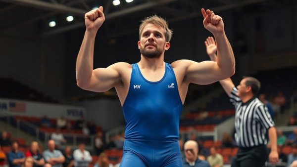 Doubling National Duals in Wrestling New Jersey winner in action.