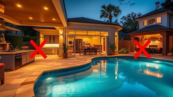 Costly home renovations before selling include extravagant outdoor areas.