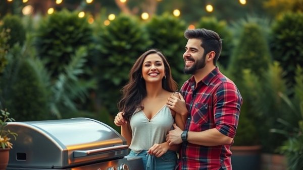 Unique gifts for dad at Cluny Court: Couple enjoying BBQ.