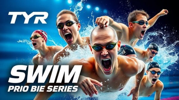 Energetic swimmers competing in TYR Pro Swim Series Indianapolis.