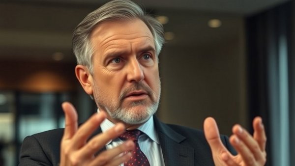 Middle-aged man discussing Argentina for retirees tax policies indoors.