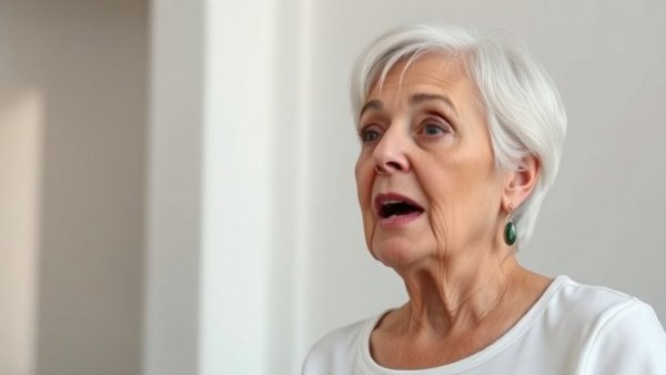 Elderly woman discussing expat living on a budget in Thailand.