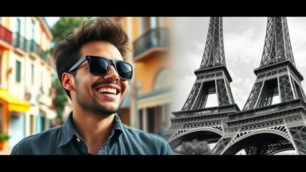 Living in Southern France discussion with vibrant street and Paris contrast.