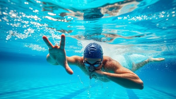 Swimming technique comparison highlighting lead hand mistakes in sports.