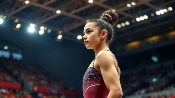 Jade Carey Returns to Competition confidently during performance.