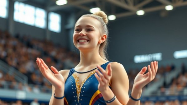 Smiling gymnast at 2026 American Classic Gymnastics event