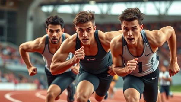 Noah Lyles 100m race analysis featuring sprinters in action.