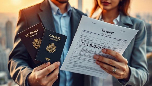Discussion on low tax passports for retirees with visual props.