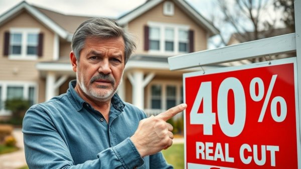 Housing Market Improvements with a 40% price cut on display.