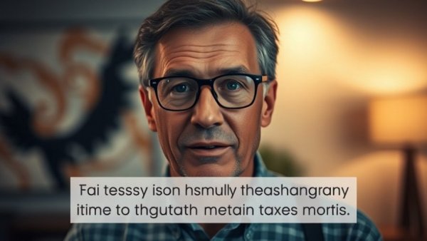 Middle-aged man discussing high taxes for securing passports.