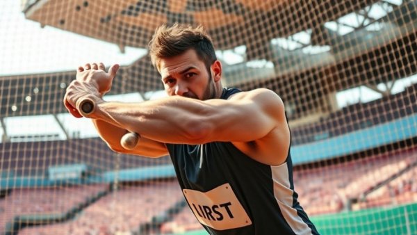 Rudy Winkler hammer throw performance at outdoor venue