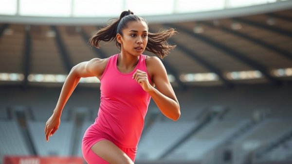 Elaine Thompson-Herah vs Julien Alfred LA 2028 sprint competition scene.