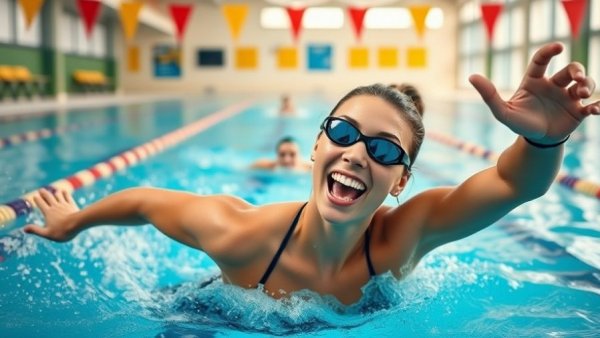 Gretchen Walsh Day in the Life featuring an enthusiastic female swimmer.