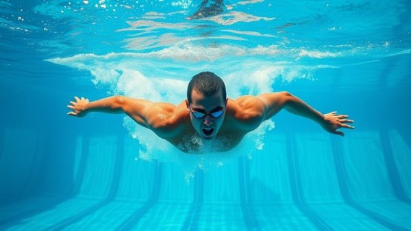 No Reach Equals Bad Timing in Sports: swimmer focused on freestyle stroke underwater.