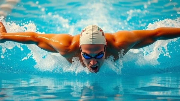 Brittany Castelluzzo competing in 200 Fly race