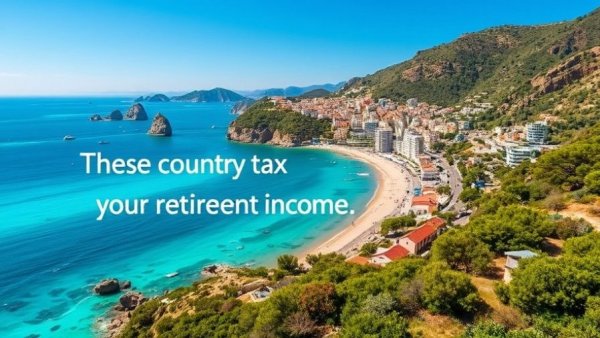 Countries with tax-free retirement income, coastal landscape.
