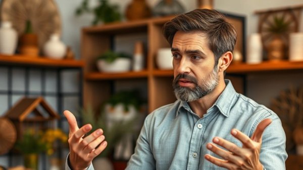 Man sharing decluttering secrets to sell your home faster