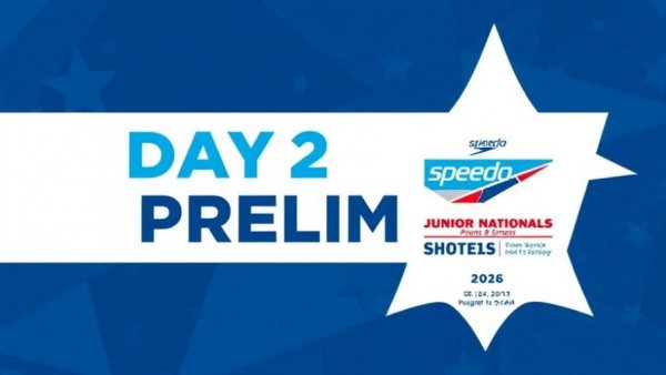 2026 Speedo Junior Nationals Day 2 Prelims digital banner.