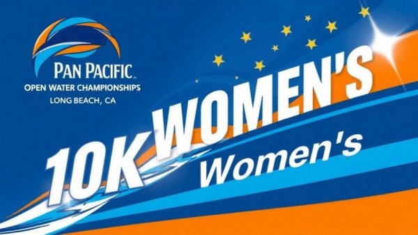 Promotional poster for Women's Open Water 10K event.