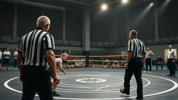 68 kg Final X wrestling match analysis with athletes and referee on mat