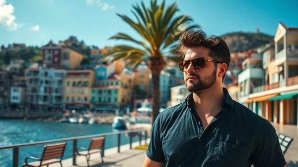 Retirees Choosing Overlooked Countries with scenic coastal town.