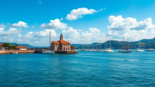 Moving to St. Croix: serene waterfront with sailboats.