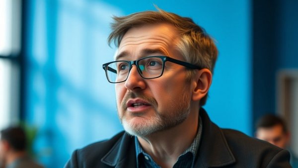 Thoughtful man discussing retirement options in interview.