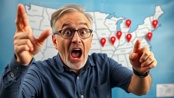 October housing market negotiations highlighted on US map with man pointing.