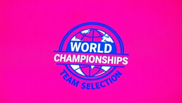 2026 Women's Artistic World Team Selection logo on pink background.