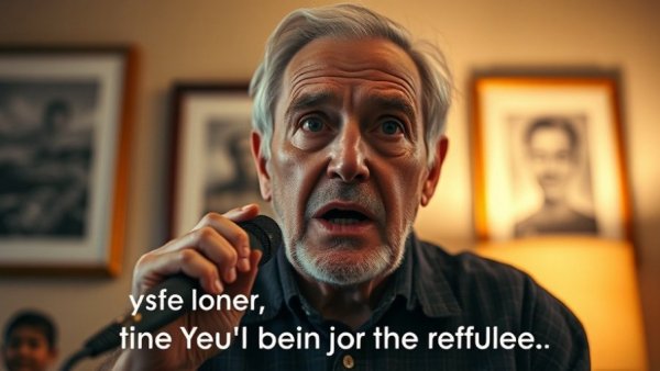 Older man discussing affordable overseas homes with motivational text.