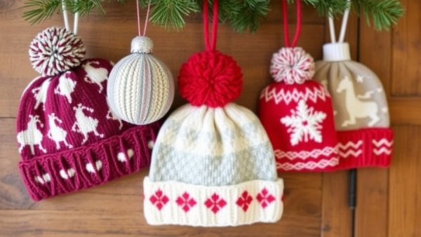 Chalk Couture Beanie Ornaments With Winter Patterns