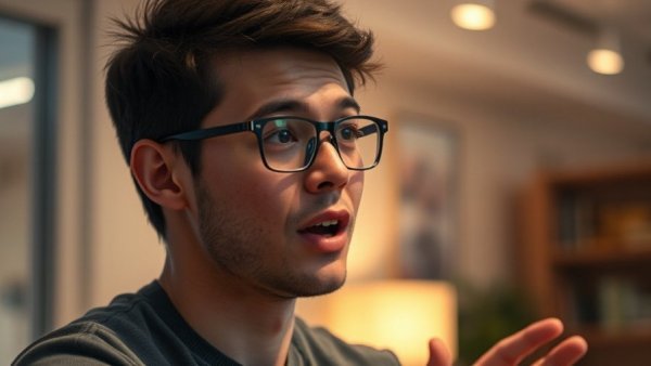 Young man discussing global debt trap in a casual setting