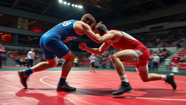U23 World Wrestling Gold match, athletes competing in dynamic motion