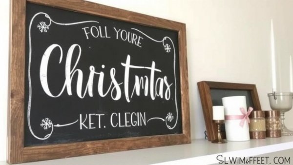 Chalk Couture Christmas Kitchen Sign Makeover