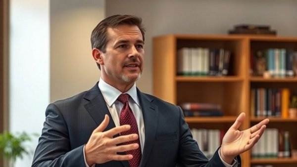 Nomad Capitalist Live presenter in a formal suit discussing global event.